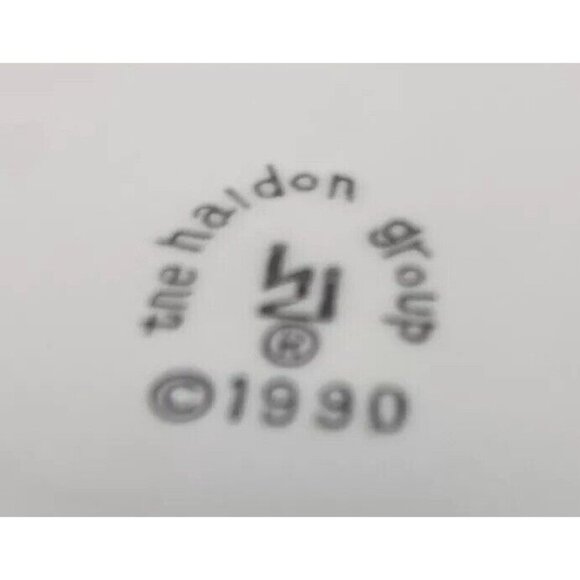 VTG The Haldon Group BUNNY RABBIT FLORAL Ceramic Sugar Creamer Bowl 1990 Cottage - Picture 14 of 16